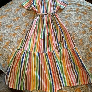 target striped maxi dress Cupshe Women's Striped Spaghetti Strap Maxi Tiered Dress : Target